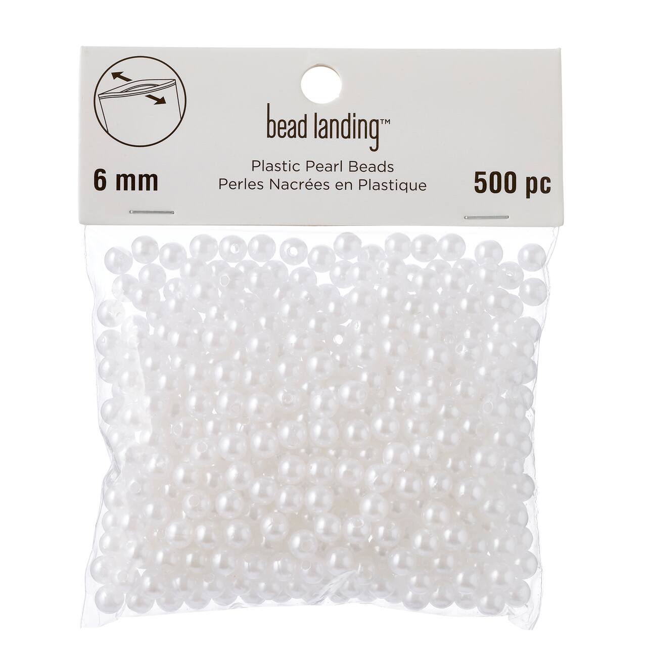 12 Pack: White Pearl Round Beads by Bead Landing™